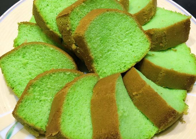 Chiffon / bolu pandan putih telur