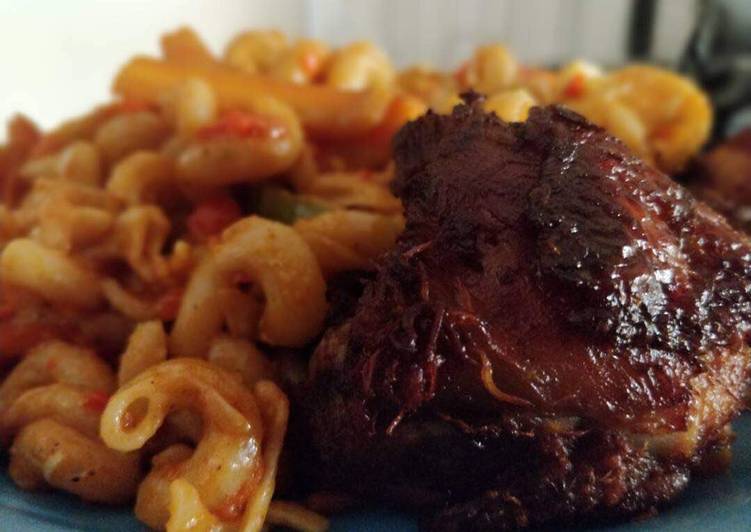 Recipe of Ultimate Macaroni with fried meat