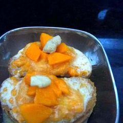 A picture of Shahi tukda in mango flavor.