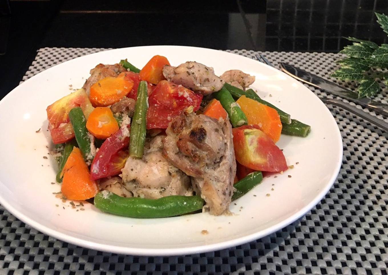 Ayam panggang mix sayuran