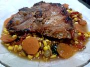 Una foto de bife plancha