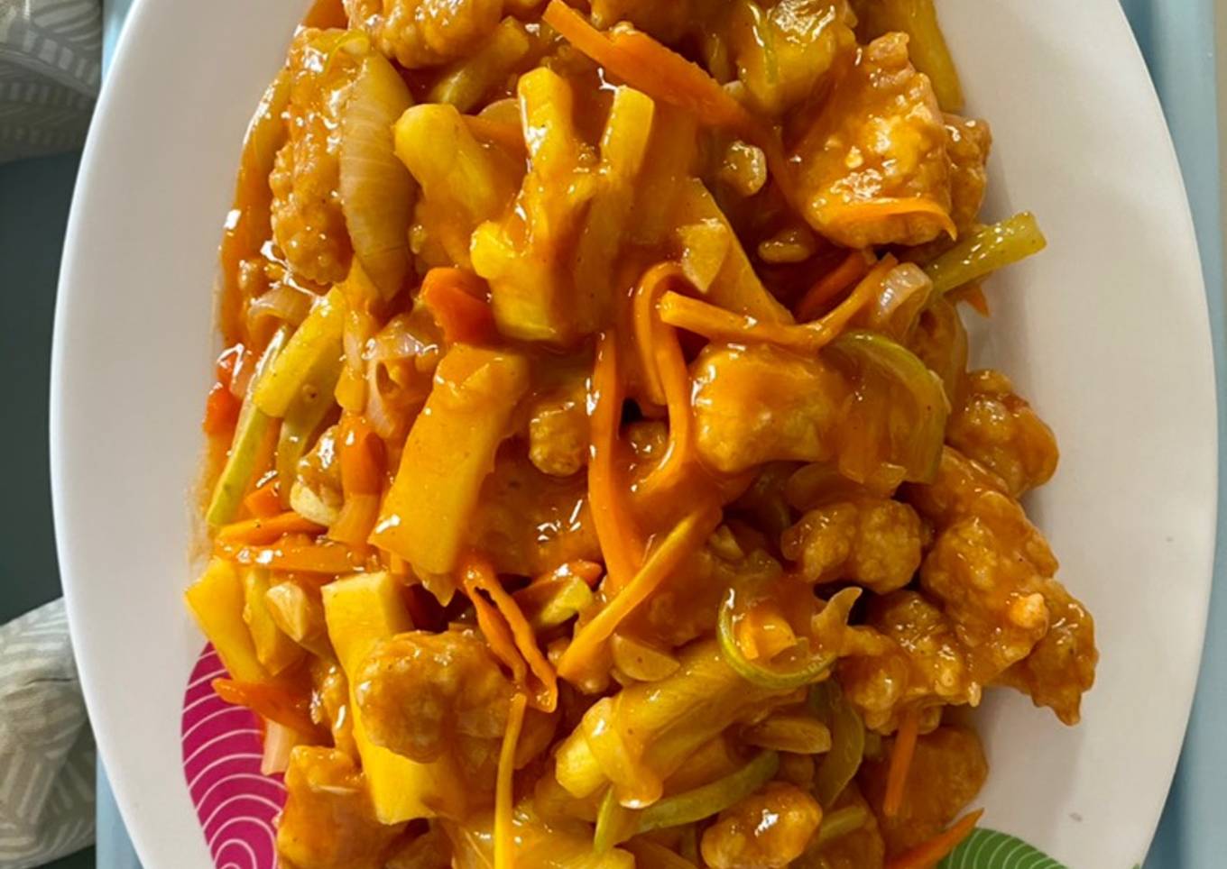 Ayam goreng tepung asam manis