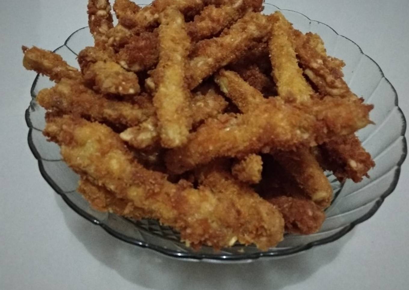 Stik tempe crispy enak dan sederhana