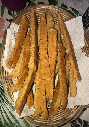 Una foto de Palitos de queso y semillas con harina de garbanzo 👌