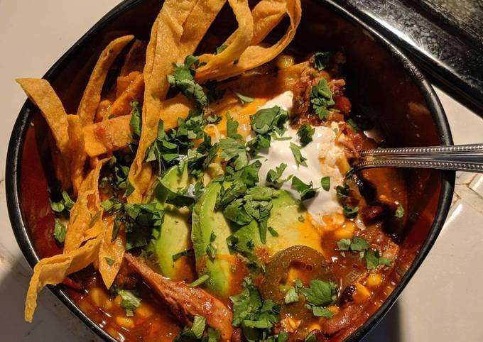Easiest Way to Prepare Any-night-of-the-week Pulled pork tortilla soup