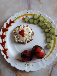 عکسی از دستور همبرگر پنیری
