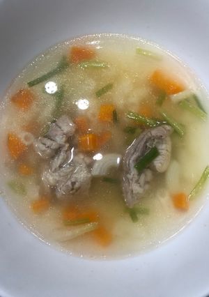 Hình của món Nui giò cà rốt.