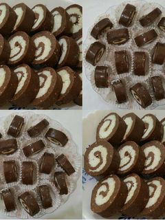 صورة لوصفة رول التمر بجوز الهند بالشكولا طعم اكتر من رائع 😋😋😋