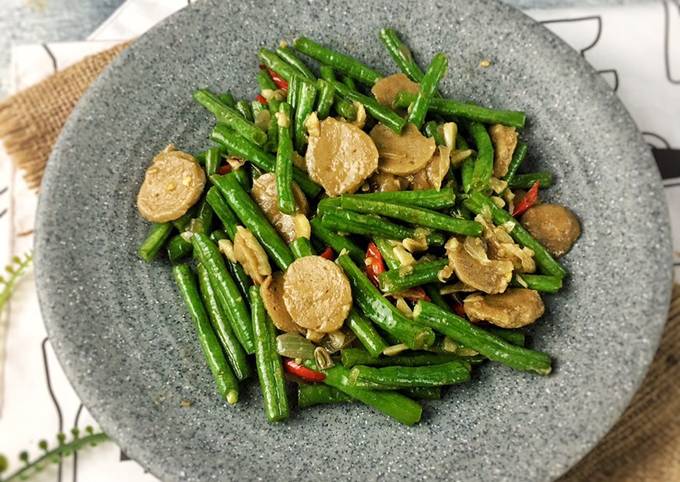 Tumis Kacang Panjang Bakso