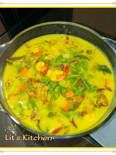 Foto resep Udang buncis kuah santan