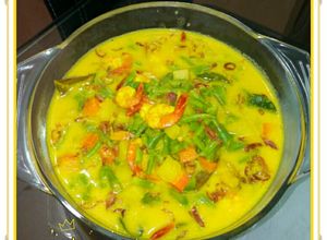 Foto resep Udang buncis kuah santan