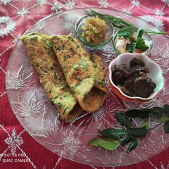 A picture of Moringa Palak Thepla.