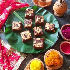 A picture of Bhagar Sabudana Brownies for fasting.