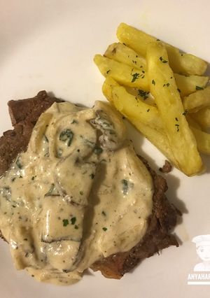 Foto resep Steak with Creamy Mushroom Sauce