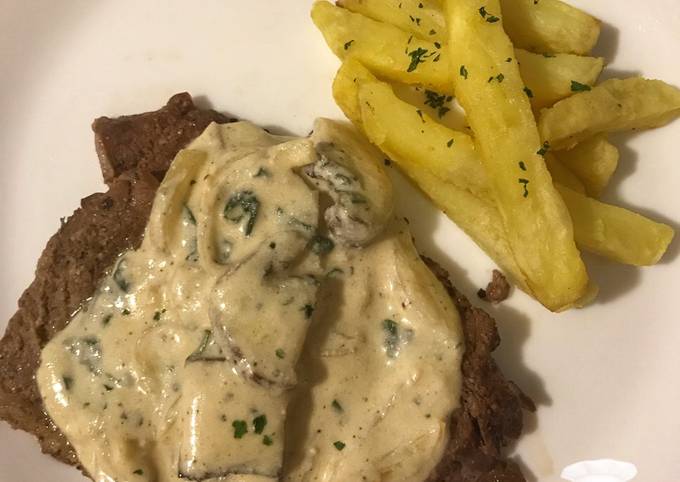 Resep Steak With Creamy Mushroom Sauce Oleh Anya Harahap Anyaharahap Cookpad