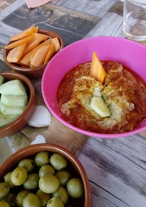 Una foto de Hummus de garbanzos