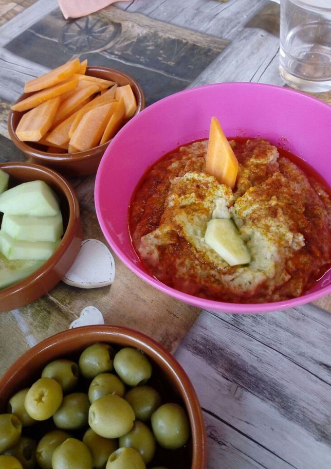 Una foto de Hummus de garbanzos