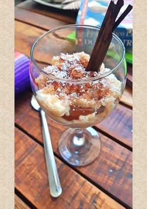 Una foto de Arroz con leche cremoso