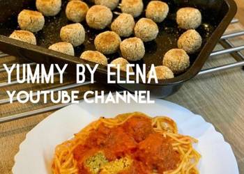 Ultimate Cooking Recipe How To Make Best VEGAN Spaghetti and Meatballs Recipe l Delicious and Easy Chickpeas Balls Delicious Perfect