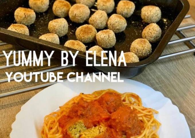 Recipe of Super Quick Homemade How To Make Best VEGAN Spaghetti and
Meatballs Recipe l Delicious and Easy Chickpeas Balls