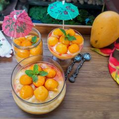 A picture of Easy Mango Sago Pearl Swirl.