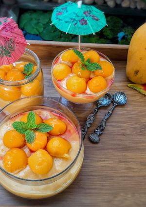 A picture of Easy Mango Sago Pearl Swirl.