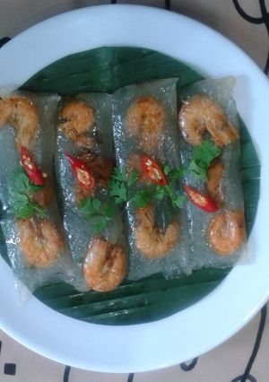 Hình của món Bánh Bột Lọc Gói Lá Chuối.