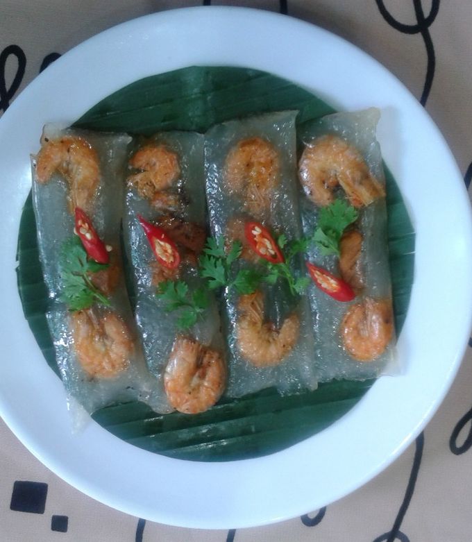 Hình của món Bánh Bột Lọc Gói Lá Chuối.