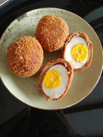 Cara Mudah Membikin Resep  Scotch Egg (Bola daging isi telur) #telurmasakini yang Lezat Sekali, Bisa Manjain Lidah