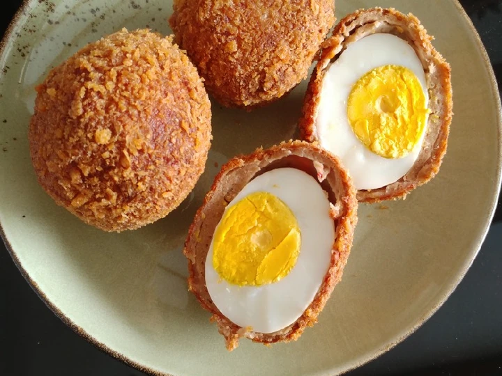 Cara Mudah Membikin Resep  Scotch Egg (Bola daging isi telur) #telurmasakini yang Lezat Sekali, Bisa Manjain Lidah