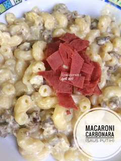 Foto resep Macaroni Carbonara (saus putih)