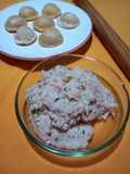 Relleno para sorrentinos. Jamón, muzzarella, salsa blanca
