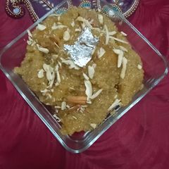 A picture of Bulgar wheat halwa.
