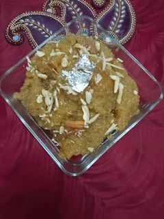 A picture of Bulgar wheat halwa.