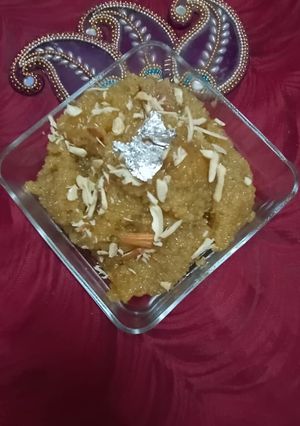 A picture of Bulgar wheat halwa.