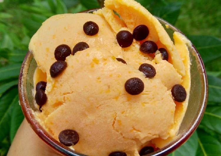 Langkah Mudah untuk Membuat Pumpkin Es Cream/Es Krim Labu Kuning Homemade , Enak Banget