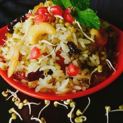 A picture of Sprouts green gram rice # global cuisine #post_1.