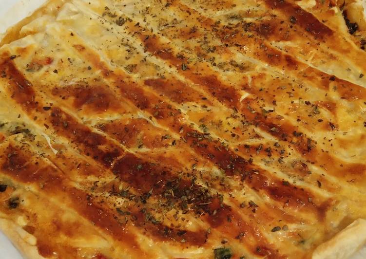 Pastel de pollo con espinacas