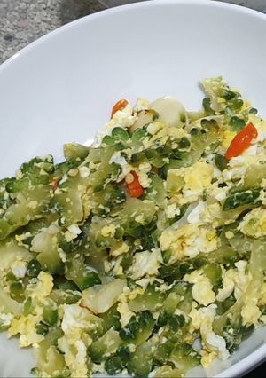 Foto resep Pare telur pedes