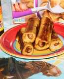 Sausage Stuffed French Toast Roll Ups