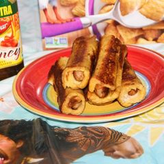 A picture of Sausage Stuffed French Toast Roll Ups.