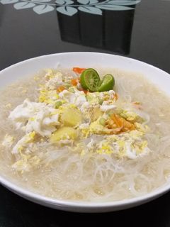 Foto resep Bihun rebus kuah pedas