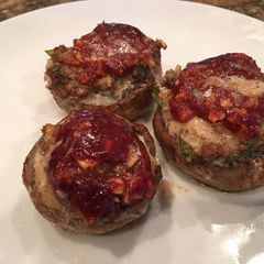 Swiss-style Stuffed Mushroom A picture of Swiss-style Stuffed Mushroom.