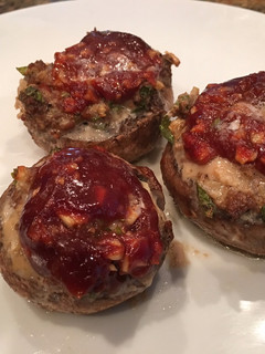 A picture of Swiss-style Stuffed Mushroom.