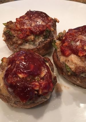 A picture of Swiss-style Stuffed Mushroom.