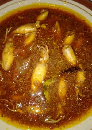Foto resep Cumi asin kuah pedas