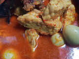 Telur puyuh tempe masak bumbu kuning