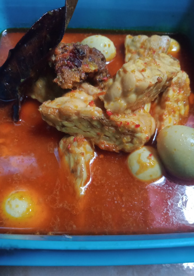 Foto resep Telur puyuh tempe masak bumbu kuning