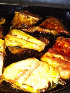 عکسی از دستور ماهی در آون توستر با حشو😋