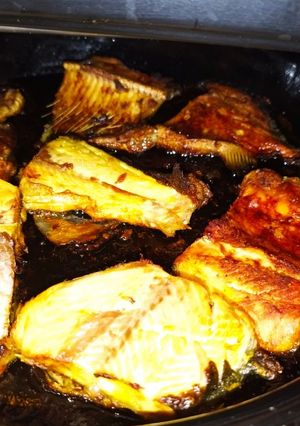 عکسی از دستور ماهی در آون توستر با حشو😋
